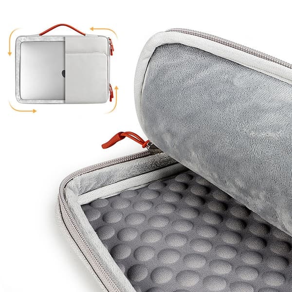 TS-Vandtæt laptop taske i polyester, 13,3\" – beige