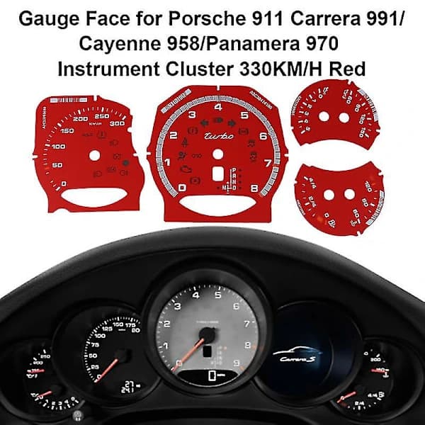 Gau Face Dial Facelift til 971 718 Paramera 911 991 Dash Cler Overlay