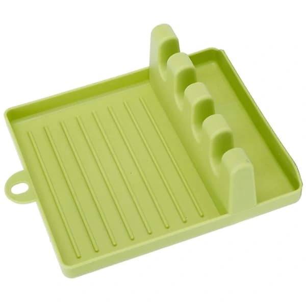 Kitchen Utensil Storage Holder Multifunctional Pot Lid Holder and Organizer for Plastic Spatula Green