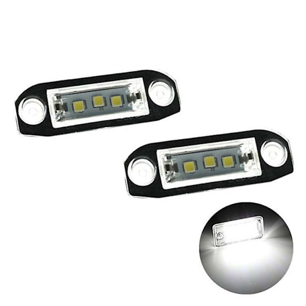 Passar Volvo VOLVO LED-nummerskyltsbelysning S40 S60 S80 XC70 XC60, två stycken