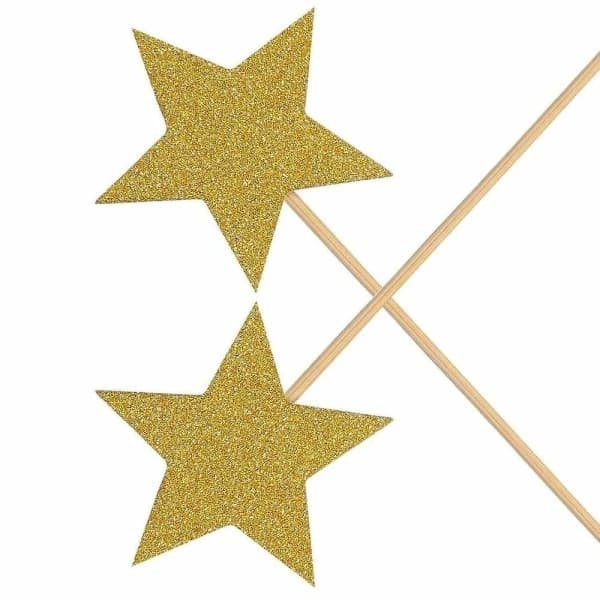 Sæt med 50 Twinkle Twinkle Little Star Cupcake Toppers Glitter