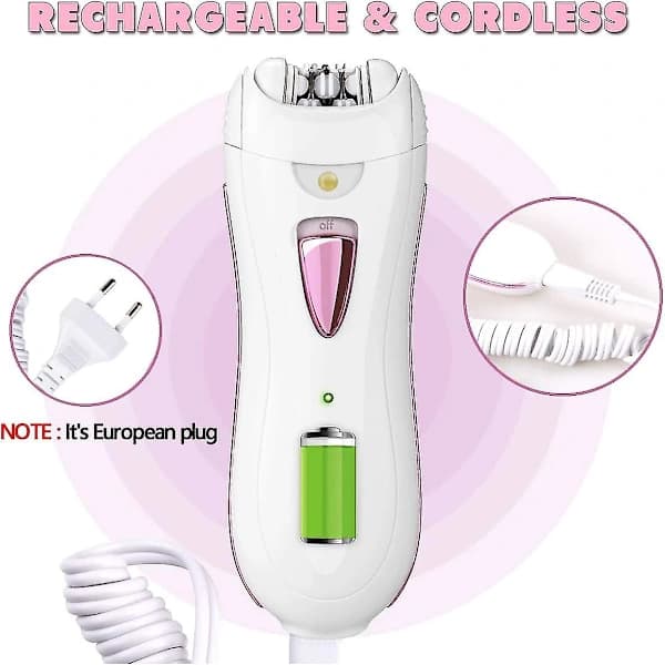 Epilator til ansigtet - Dame epilator til kvinder - Ansigts hårfjerner - Mini epilator - Elektrisk epilator