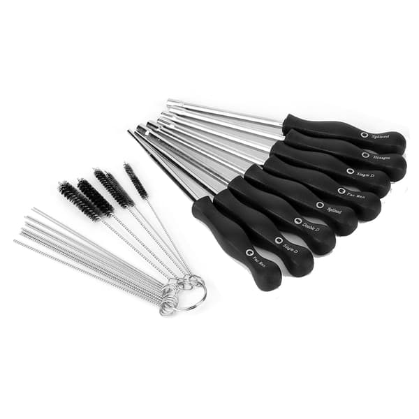Carburetor Adjustment Tool Carb Screwdriver Cleaning Brush Tool Kit Repair Kit 0.6
