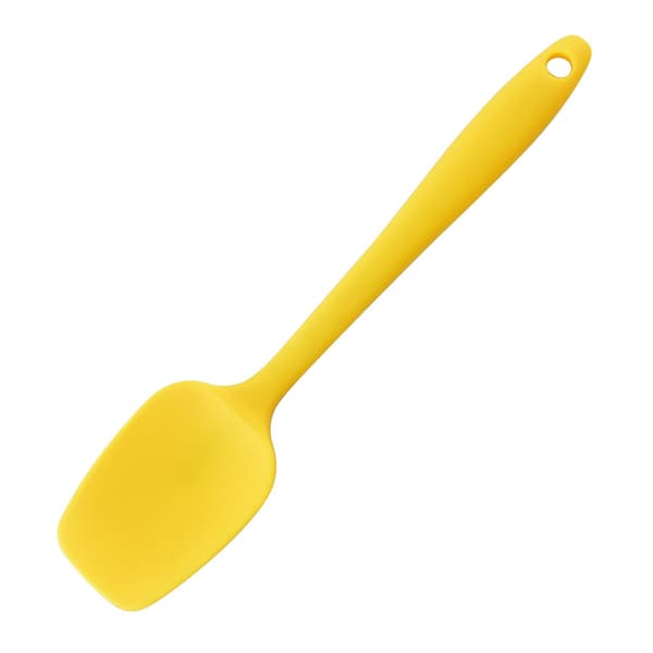 Heat-Resistant T-Shaped Silicone Scraper Comfortable Grip Versatile Kitchen Utensil Yellow