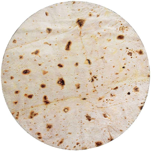 Burrito-tæppe, dobbeltsidet, gigantisk mel-tortilla-tæppe