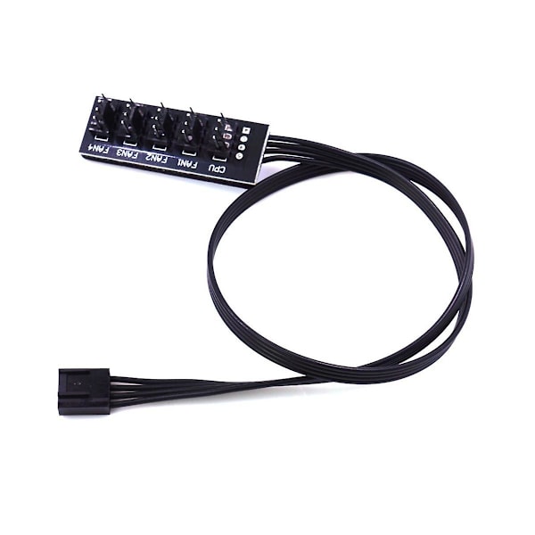 TS-40cm 1 Til 5 4-pin Molex Tx4 Pwm Blæser Cpu Hub Splitter Pc Kabinet Chasis Køler Forlængerkabel Adapter