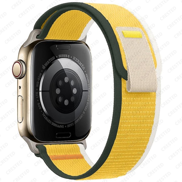 Lämplig för Trail Loop Rem för Apple Watch Band 49mm 44mm 40mm 45mm 41mm 42mm 44 45 49 Mm Correa Armband Iwatch Ultra Serie 7 6 5 3 Se 8 Klocka St g yellow w 42 44 45 49mm