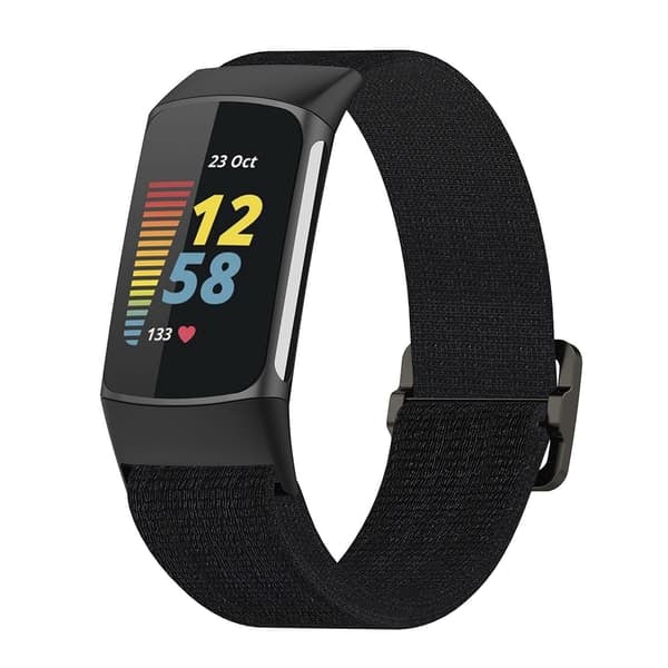 TS-Elastisk rem til Fitbit Charge 5 / 6 - Sort