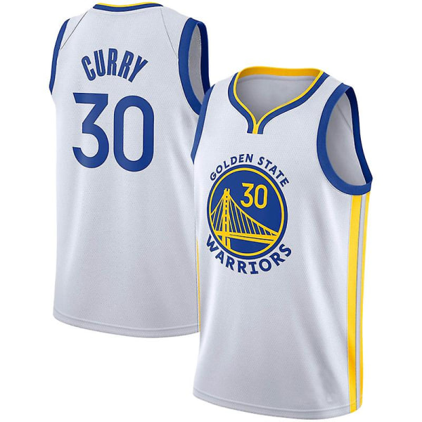 JINGLIN NBA Golden State Warriors Stephen Curry #30 Jersey, curry (vuxen storlek-M-vit)