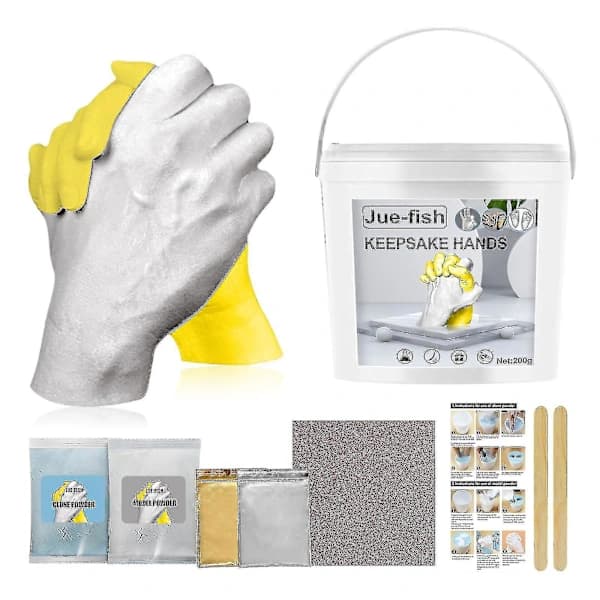 DIY Håndstøbekit Hænder Gipsstatu Sæt Håndholdt Håndværk til Par