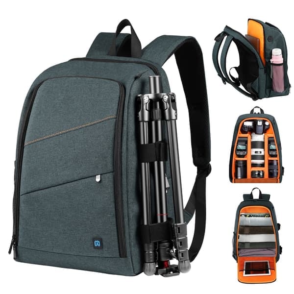 TS-Waterproof Camera Backpack for Photo Equipment Large Capacity - Grey