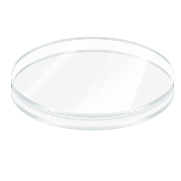TS-2 Stykker 6mm Tyk Rund Plexiglas Plade, 15cm Diameter Klar Akryl Cirkel, Kage Disk Akryl S