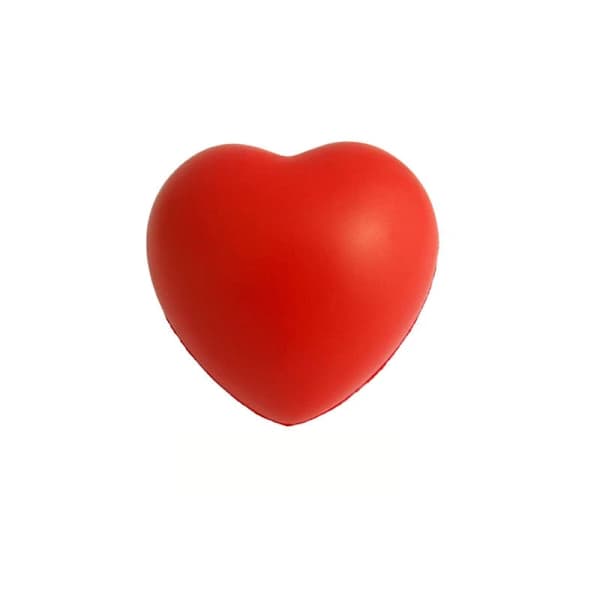 3-pakning - Stressball / Klemball - Hjerte - 6 cm