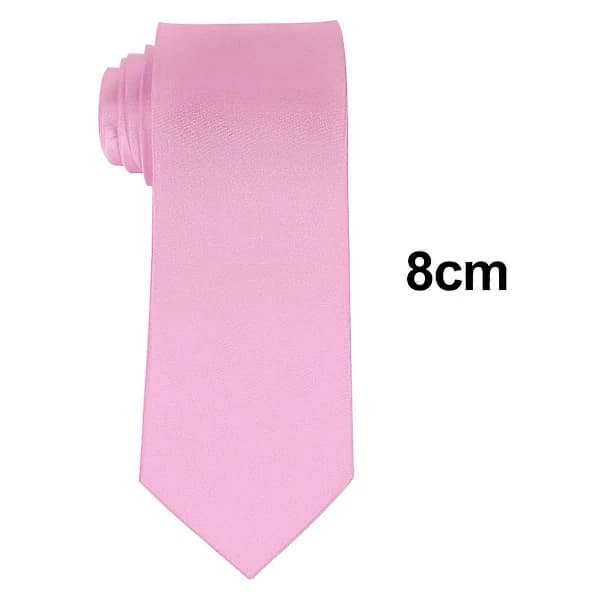 Ensfarget rosa slips for menn, smal business bryllupsslips