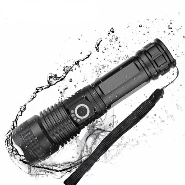 12000 Lumen Ultra Tehokas LED-taskulamppu, USB-ladattava