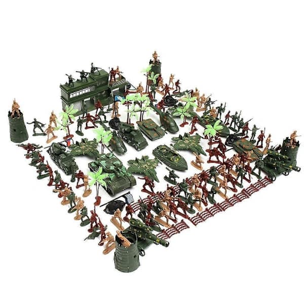 146 stk. Actionfigur 5 cm Hærsoldater Legetøjssæt Tank Krigsfly Jet