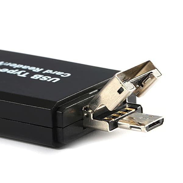 TS-3i1 Minneskortläsare USB/MicroUSB/USB Typ C