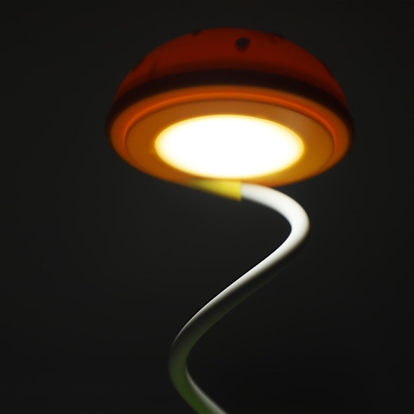 Hamburgerlampa skrivbordslampa dimbar touch-brytare USB-uppladdningsbar läslampa