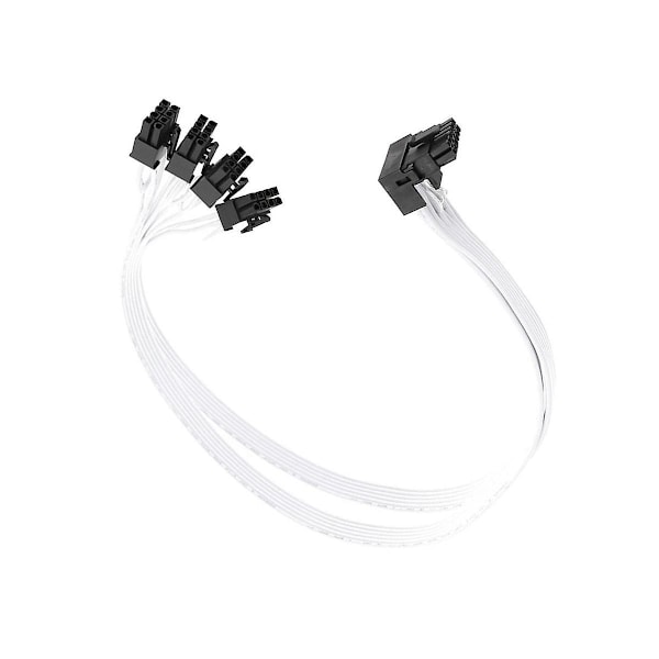 TS-4xcpu 8-pin till 16-pin Hane Grafikkort Videokort Förlängningskabel Pci-e 5.0 12vhpwr Rtx4090 Vinkel Adapter