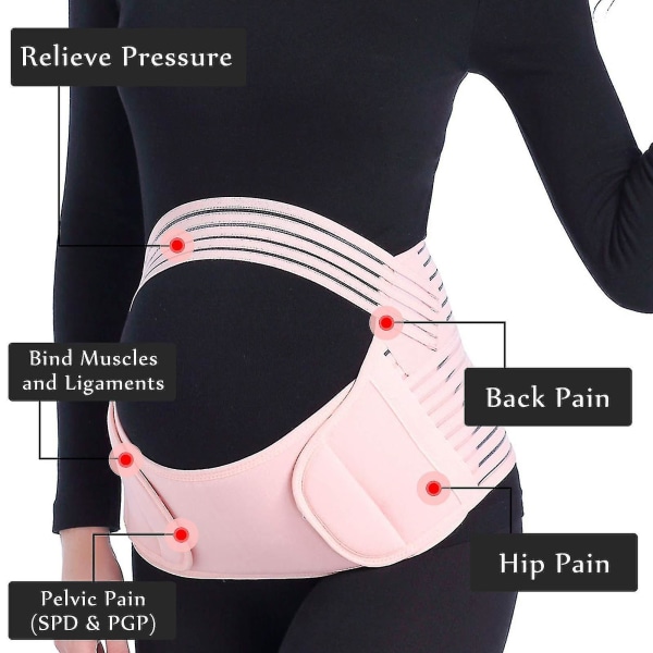 Graviditetsbälte Gravidbälte Mjukt, stretchbart Andningsbart Graviditetslyftstöd för mage Rosa XXL