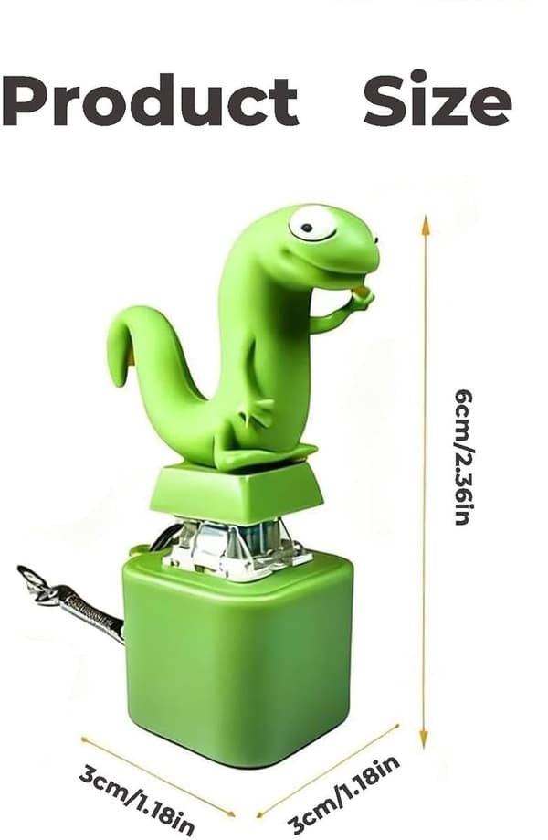 Firben Nøglering Fidget Legetøj Med Lys og Lyd til Voksne Skrivebord Stresslindring Grøn