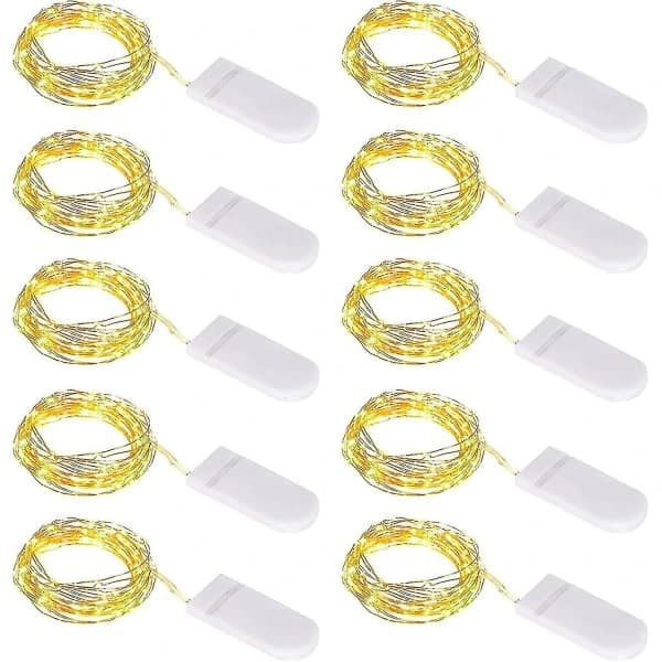 1m 10 Mikro String Ljus Små Med Batteri 10 Stycken Led String
