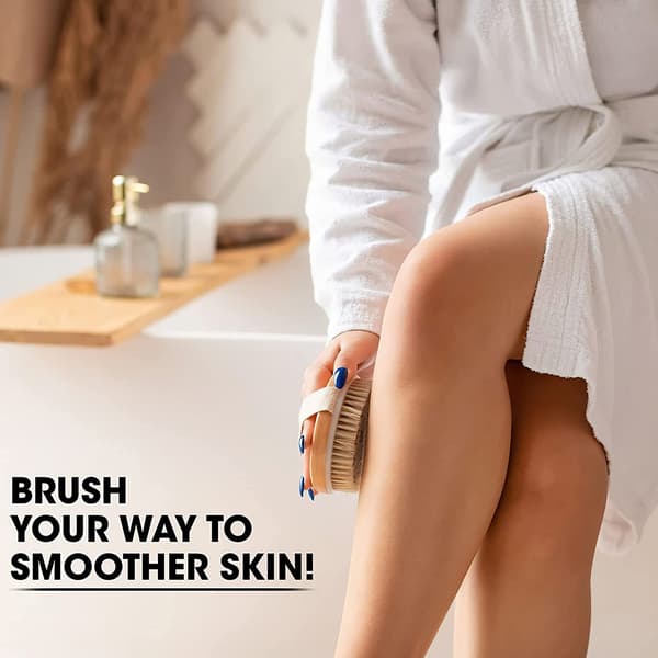 Dry Body Brush Beautifying Skin - Solid Wood and Boar Bristle