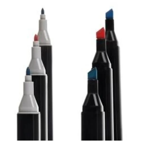 168-pak Tusser med Etui - Dobbeltsidede Farvepenne Multicolor multifarve
