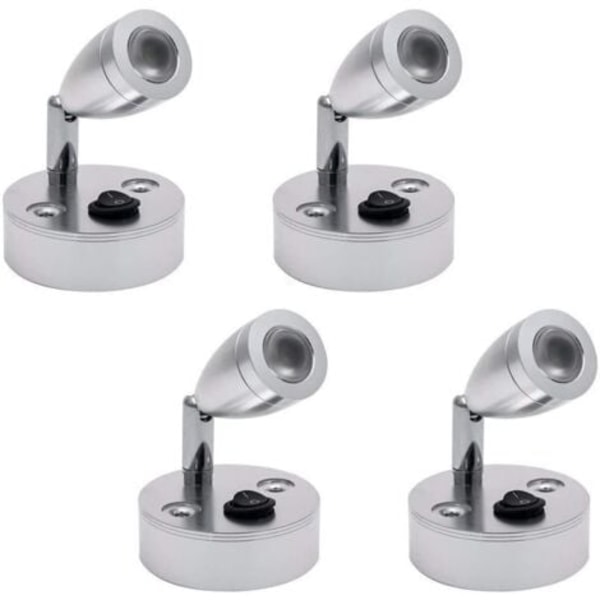 TS-Indendørs Spot Lampe Auto LED Lys 2 stk.-RV Læselampe 3000K Rotation 180° til Camper Van Båd Campingvogn Køretøj Autocamper N