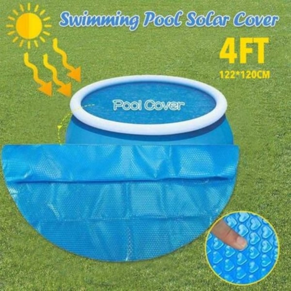 TS-Bubbelplast - Rund Solpoolöverdrag Skyddstäcke för Soluppvärmning av Pool Utomhus Trädgård Isoleringsfilm