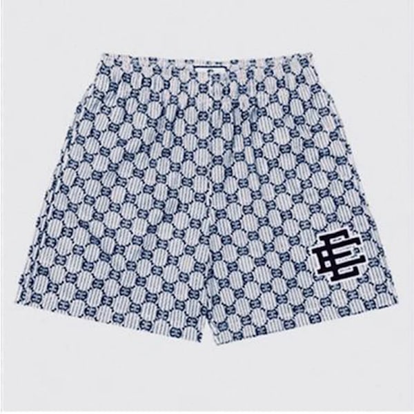 Män Sommar Eric Eman Ee Basic Mesh Shorts Klassiska Blommiga Tryckta Gym Shorts Strandshorts W11 XXL