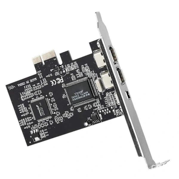 PCIE PCI-E FIREWIRE IEEE 1394 3 PORT FIRE WIRE-KORT FÖR STATIONÄR PC