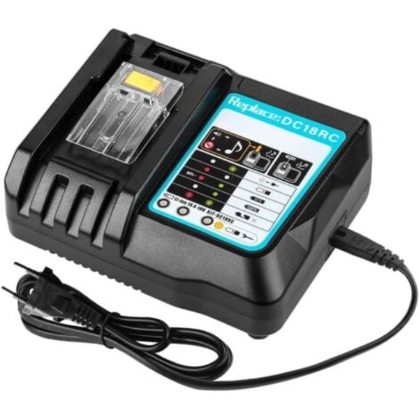 DC18RC 18V 2A Lader for Makita 14,4V18V Batteri BL1850 BL1860 BL1840 BL1430 BL1415 DC18RD DC18SF (Batteri Ikke Inkludert)