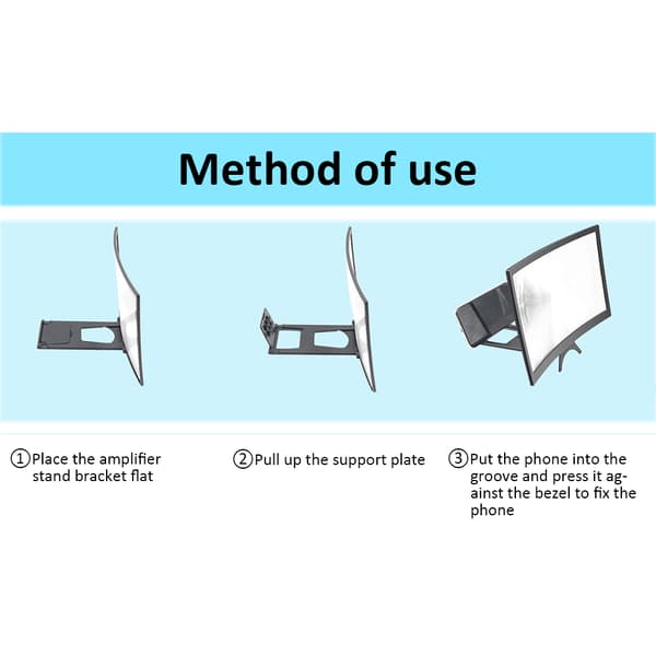 Portable 3D HD Mobile Phone Screen Magnifier