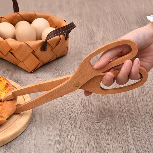 Salladstång i bokträ – för kök, camping, grill, buffé, restaurang, bakning