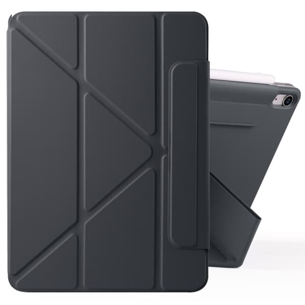 TS-Kunstlæderetui med stativ og magneter til iPad Mini 6 / Mini 2024 - Sort