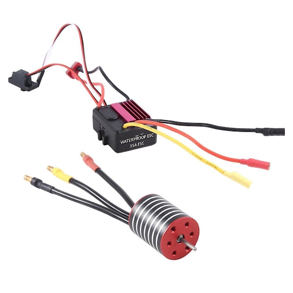 TS-Vanntett 2430 7200kv Børsteløs Motor Med 30a Esc Combo Sett For 1/8 1/10 1/12 Rc Crawler Bil Lastebil