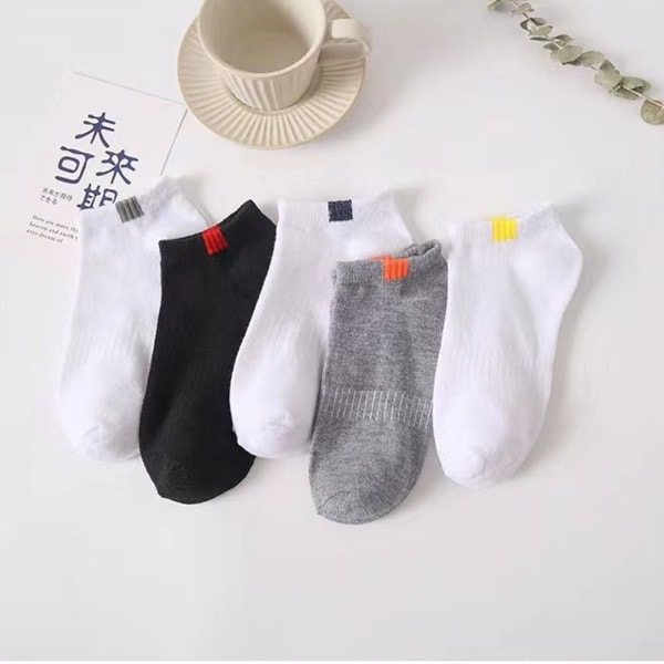 5 Par Herr Korta Strumpor Herr Sneakersstrumpor Ankelstrumpor