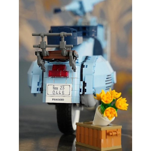 Roman Holida Vespa 125 Moc 10298 berømt motorsykkel City Moto byggeklosser high-end