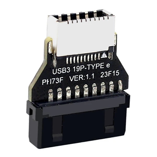 USB3.0 19Pin/20Pin til TYPE-E Konverter Adapter Chassis Frontpanel TYPE C Plug-in Port for Datamaskin Hovedkort