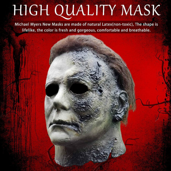 Noufun Michael Myers Mask för vuxna, Halloween Mask Micheal Myers Ansikte - Halloween 2020