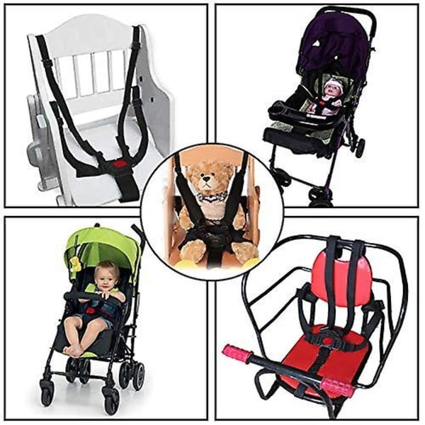 Babysikkerhedssele/Sele Justerbar 5-punkts Sikkerhedssele Til Børnestol Barnevogn & Bil Klapvogn & Kombivogn Universal Sele{HH}