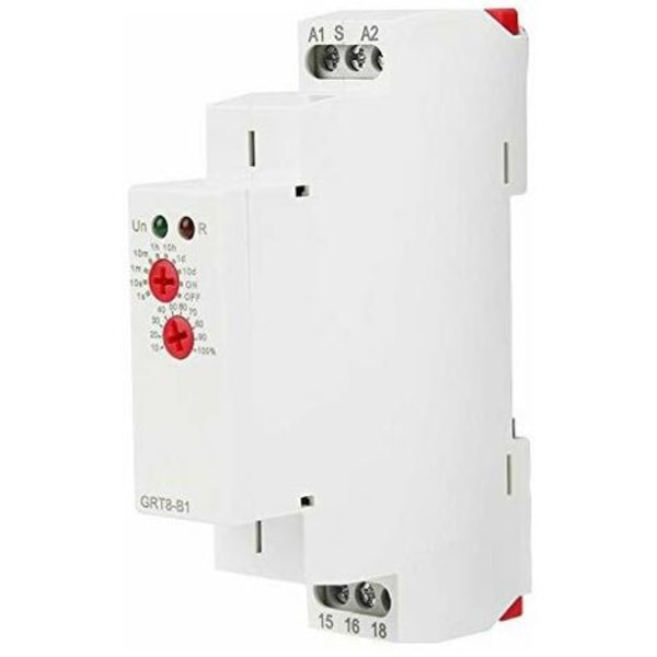 Viiverele - GRT8-B1 AC/DC12-240V, Monitoiminen viiverele, Mini viiverele, DIN-kiskoon asennettava, 10 toimintoa, LED-merkkivalot, Teollisuus