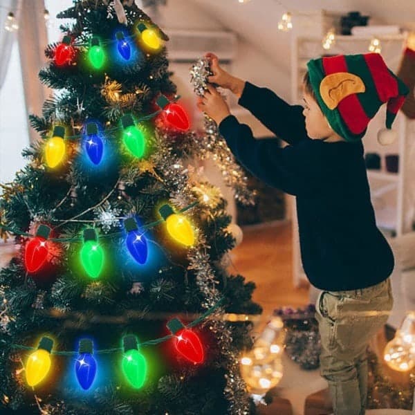 4-pack LED-ljushalsband för jul, nyår och julafton
