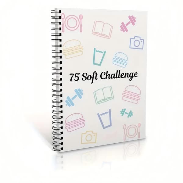 75 Soft Challenge Journal, 70-siders Daglig Planlægger og Fitness Vane Selvkærligheds Tracker, Regnbue Spiralindbundet Notesbog til Kvinder