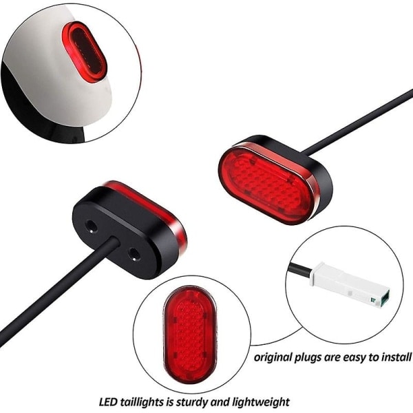 Bakre skjerm og feste med baklys for Xiaomi M365/m365