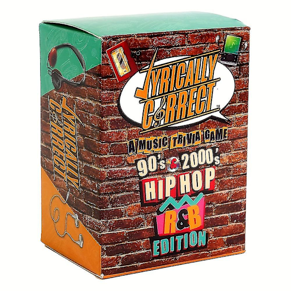 Lyrically Correct 90'ernes og 00'ernes Hip Hop og R & B Musik Trivia Kortspil Gaver [HK]