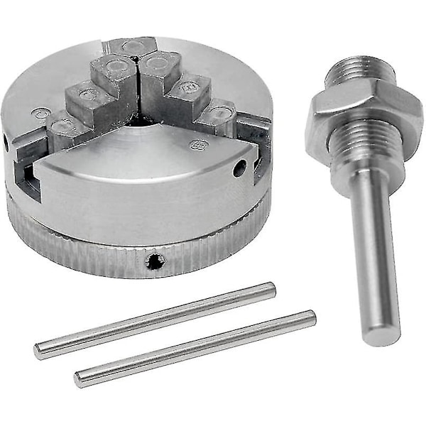 Mini Svarv - Mini-svarv i zinklegering med trebackschuck M12*1 Handborrchuck Mejslar Kopplingsstång Elverktyg