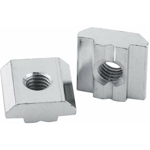TS-Set med 50 st T-spårsmutter Europeisk Standard Nickelpläterad Kolstål för Aluminiumprofil (EU30-M5)