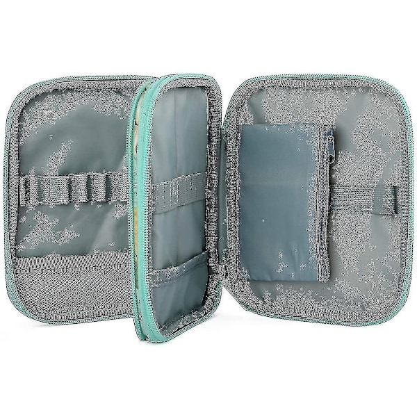 Crochet Hook Case, Ergonomisk Virknålsorganisator, Förvaringsväska för Virkverktyg - Blommönster